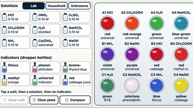 Acids & Bases Lab screenshot