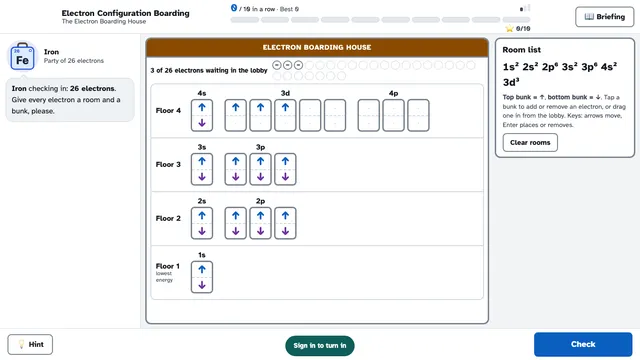 Electron Configuration Boarding screenshot