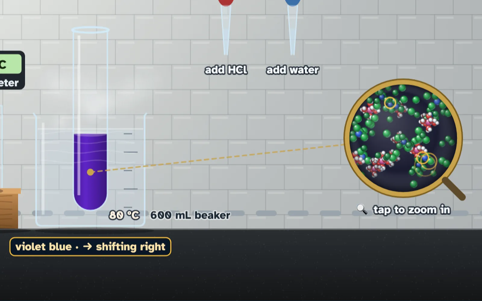 Chemical Equilibrium Lab screenshot