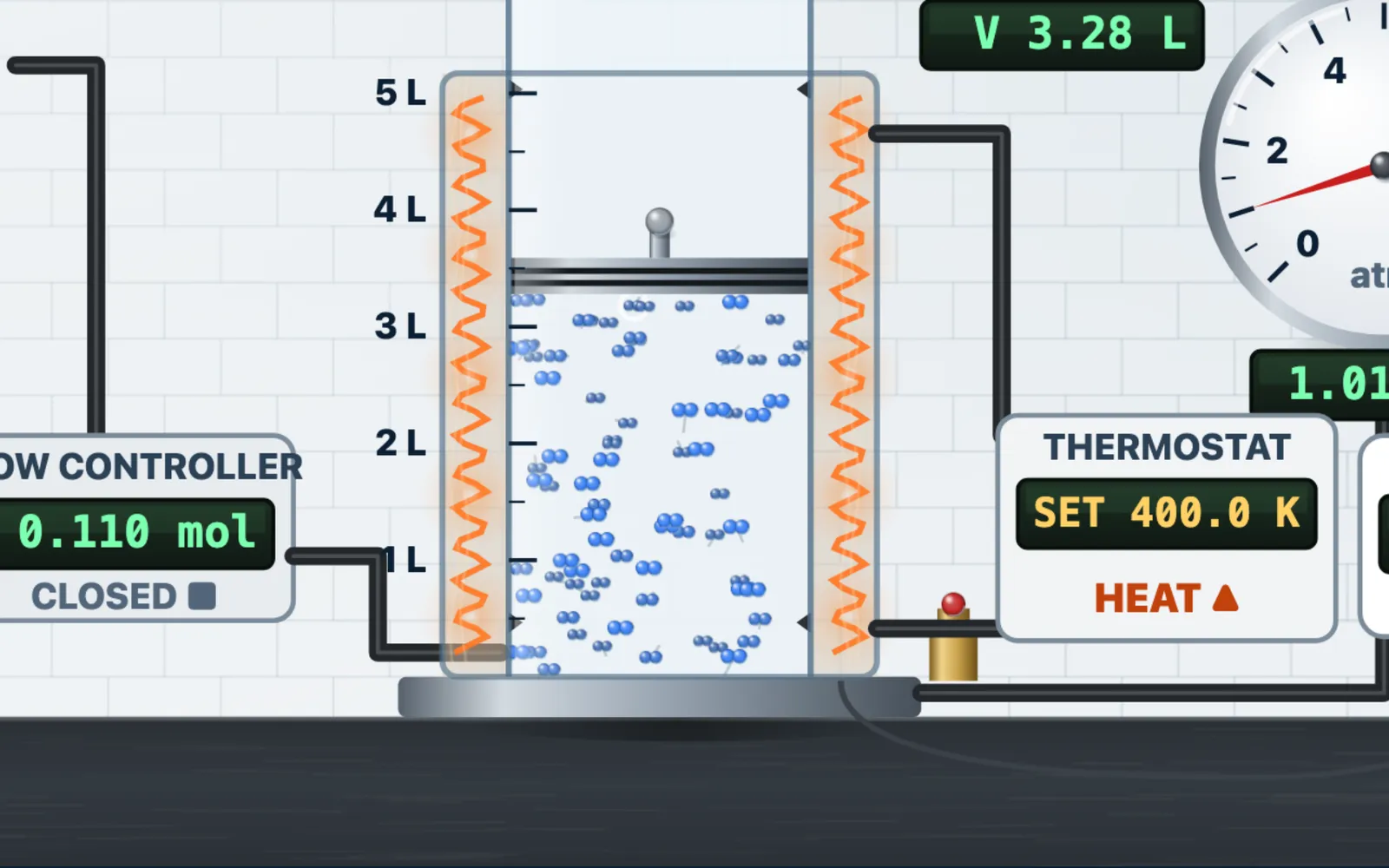 Gas Laws Lab screenshot