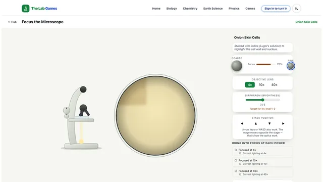 Microscope Slide Lab screenshot